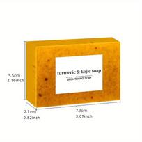 Ciberžolės Kojinės rūgšties muilas veido ir kūno odos valymui, atjauninimui ir švelniam šveitimui. Dovanėlė Tėvo dienai. Turmeric Lemon Soap orange