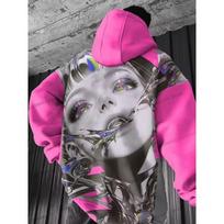 Anime Girl Back Pattern Sweatshirt Casual Long Sleeve Hooded Pullover 3D Printing Women Top Fashion Oversized Men's Hoodies S karališkos mėlynos spalvos