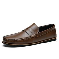 Fashion Trendy Fashion Outdoor Lazy Loafers Genuine Leather Men's Shoes 2025 New Summer New Driving Flat Casual Style Men's Dress Shoes 38 ruda