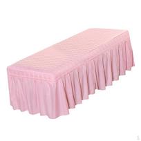 Grožio lovos užvalkalas Masažo stalo sijonas SPA lovos užuolaidėlė Patalynė Kosmetikos salonas (4 dydžiai, as described_Pink-190x70cm