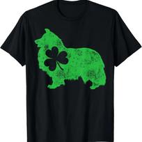 Shetland Sheepdog Sheltie St Patricks Day Boys Shamrock Dog T-Shirt S juoda