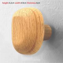Pebble shaped Wall Mounted Coat Hook Natural Wood Bathroom Rack Clothes Hanger Decorative Key Hat Scarf Handbag Storage Hanger