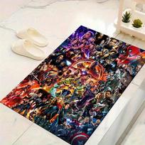 1pc Marvel Avengers Super Heroes Area Rug, Non Slip Floor Mat, Cartoon Character Design, Soft Velvet, Room Decor, Washable 60cm by 90cm