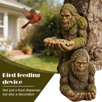 Bird Feeder Outdoor Garden Statue, Mystical Nature Art Hanging & Tabletop Ornament For Yard Patio One Size