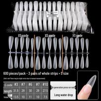 Handmade Ballet & Oval Nail Tips: No-Carve/No-File, Short Square/Long Oval/Trapezoid Styles, LMS XS, Trendy & Wearable