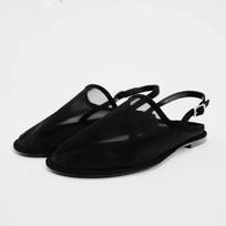 Fashion Mesh Back Strap Flat Sandals Women Luxury Brand Designer Shoes Summer Comfortable Lightweight Breathable Casual Shoes 35 juoda