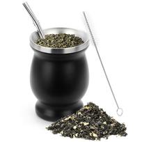 1/2 vnt. Yerba Mate arbatos puodelis Nerūdijančio plieno Yerba Mate puodelių rinkinys 230ml/240ml Arbatos kavos puodeliai Dvisienis arbatos puodelis namams biurui