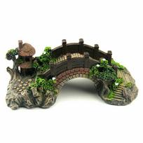 Tree Plant Fake Landscaping Fish Tank Ornament Resin Aquarium Ornaments Artificial Bridge Rockery