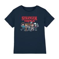 Stranger Things Cartoon Group 100% Cotton T-shirt Mens Tees Top 7-13 Years, Navy 3XL gray