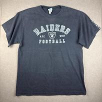Vintage NFL Raiders T-Shirt L Black Single Stitch USA Sports Tee S
