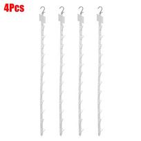 4Pcs Plastic Snack Hanging Strips with 12 Hooks Useful Display Hanger with Label Header Merchandising Clip Strip bronza