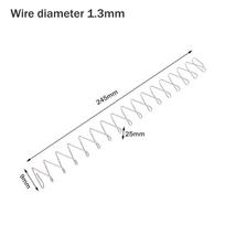 1.3*9*25*245MM Rectangular Springs Flat Spring Stainless Steel Fatigue Resistant Square Compression Spring Sofa Spring