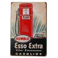 HD Metalinis skardinis ženklas Vintažinis Dujų Aliejaus Lenktynių Sienų Dekoracija Retro Martini Mobil Esso Castrol Gulf Ženklas Garažui Vyro Urvui Automobilių Serviso Dekoras 20x30cm（7.8x11.8inch） brown