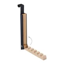 Foldable Over-the-Door Hook Rack with 6 Swivel Hooks Portable No-Drill Organizer for Travel Hotel Home Non Slip Door Hanger for Clothes Towels Bags Small 1pc juoda