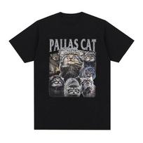 2026 Summer Retro Pallas Fun Cat Emoji Print T-shirt, Cute Harajuku Style T-shirt Women Clothing Fashion Summer Streetwear Y2... S įvairiaspalvis