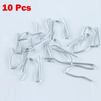 10/20/50pcs Metal Pin S Hook Curtain Hook Shower Curtain Hanging Hook For French Pleat Pinch Pleat Home Hardware Accessories