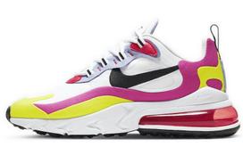 Nike Air Max 270 React White Pink Yellow Women's CZ9351-100 36.5
