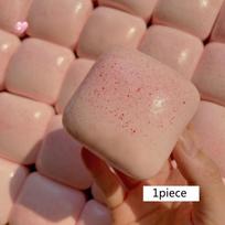 1Pc Squishy Simulated Square Bread Squeeze Toy, Stress Relief Slow Rising Small Toast Sensory Fidget Toy For Kids & Adults rožinė