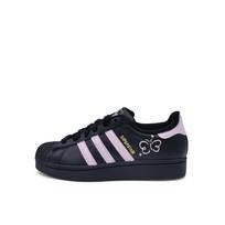 Adidas Originals SUPERSTAR Pink Butterfly Slip Resistant Abrasion Resistant Low top Skateboard Shoes Unisex Black Pink JI0079(Team551-) 38