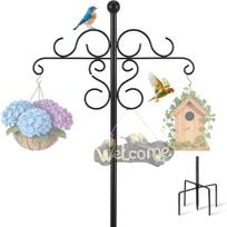 Bird Feeders Hanging Station,76inch Bird Feeding Station With 2 Hooks,Birds Feeders Hanging For Hanging Flags, Or Flower Pots For Small Birds Feeders juoda