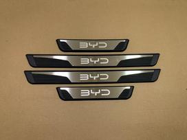 BYD Song Plus DM-i Shark Sealion 6 2021 2022 -2025 Durų slenksčio pedalų dangteliai, apsauginės plokštelės, apdailos, lipdukai, automobilio aksesuarai sidabras