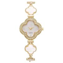 Lazy Pull Four-Leaf Clover Diamond Women'S Watch Niche Casual Female Student Bracelet Watch auksas