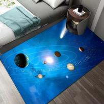 Creative Space Theme Solar System Rug for Living Room Kids Bedroom Rug Play Mat Nursery Floor Decor Home Aesthetic Doormat 40cm x 60cm