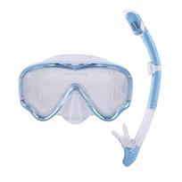 Snorkel Kit Wide View Anti-Fog Scuba Diving Mask Snorkel Mask Set Swim Dive Mask for Snorkeling Scuba Diving Swimming mėlyna