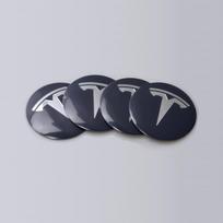 4Pcs 56mm For Tesla Model S X Y Model 3 Original Hubcaps Car Wheel Center Cover Decoration Sticker ABS Auto Hub Caps Replacement 56mm -Tesla