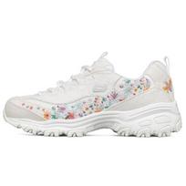 Skechers DLites 1.0 Denim Synthetic Leather Sport Comfort Low-Top Casual Shoes Women sneakers White 149465-WHT 38
