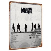 Linkin Park Minutes To Midnight Album Cover Art Metal Wall Decor for Music Fans Room Decoration 20X30CM black