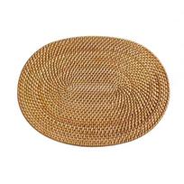 Handmade Oval Rattan Woven Placemat Heat-Resistant Coaster  Dining Table Oval