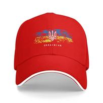 Ukrainietiškas Tryzub vėliava Karinis tridentas Saulė Beisbolo kepuraitė Vasarinė Moterims Vyrams Trucker Aukštos kokybės Bėgimui Beisbolo kepuraitės One Size blue