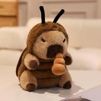 Capybara Turn Into Dinosaur Shark Pig Rabbit Bee Plush Toys Lovely Cartoon Animals Stuffed Dolls Holiday Gift Home Decor Pillows 20cm