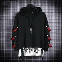 Men's Functional Hooded Sweatshirt: Autumn Hong Kong Style, Loose Fit, Streetwear Hip-Hop Trend XL