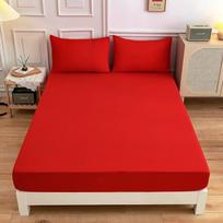 3PC Fitted Sheet,Deep Pocket Bed Sheet, Solid Color,1.5/1.8 Bedding,Multi Color Option,pillowcases 2PC pillowcases
