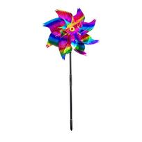3D Flower Windmill Colourful Wind Spinner Bird Repeller Pinwheels Laser Bird Deterrent Windmill Spinner Garden Lawn Yard Decor
