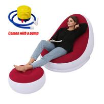 „Lazy BeanBag“ sofos užvalkalas Kėdė be užpildų, sėdmaišis su sėdmaišiu, „Tatami“ svetainė Aukštos kokybės pripučiama lova raudona
