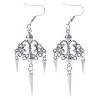 Vintage Gothic Earrings Dangle Fashionable Victorian Punk Cone Spiked Studs Earrings Goth Jewelry Accessory for Women