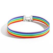 Fashion Rainbow Pendant Necklace Temperament Collar Necklaces Clavicle Chain Choker Jewelry Colorful Beaded Necklace