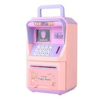Kids Piggy Bank Portable Handle Built-in Music Digital Password Simulation Face Recognition Save