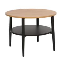 Kavos staliukas Home4you Hector, ruda sp./juoda sp., 60 cm x 60 cm x 45 cm