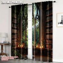 2pcs   Curtains Roller Blinds 2D plane printing Vintage Magic Versatile Durable Polyester (without rod) Stuff Clearance Perfect 100*130 Grommet Top 1pcs