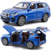1:32 BMW X5 SUV Alloy Car Diecast Model Simulation Sound & Light Pull Back Toy Collection Decorative Gift Boys Home Decoration juoda