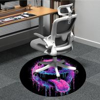 1pc Smiley Face Office Round Area Rug, Indoor Mat Suitable For Office, Under Office Chairs Bedroom Living Room Home Decor, Room Deco 80cm
