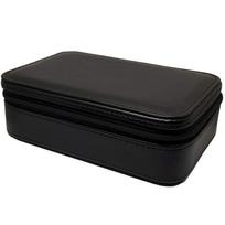 Eight Tokyo Holds 2 Hard Travel Black Eyeglasses/Sunglasses Case, Pairs, Leather, Case, T-2-BOX-BK, juoda