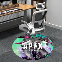 1 vnt. Apex Legends kėdės kilimėlis biurui, neslystantis, skalbiamas mašinoje kilimas biurui, kambario šventinė puošmena Kalėdoms, gimtadieniui, poliesteris 80cm