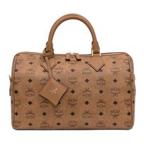MCM Ella Interwoven Letter Logo Embossed Canvas Tote Bag Medium Women handbags Brown MWBFAEA01CO001 Basic Set (Bag+Dust Bag)