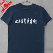 Evolution of The Office Worker T Shirt From Ape Through Prehistoric Man To Modern Man Working with A Computer Cotton Shirts Tee S