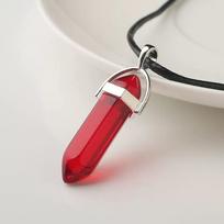 Fashion Natural Tiger Eye Stone Quartz Crystal Agates Hexagonal Column Shape Pendant Necklace for Jewelry Making raudona